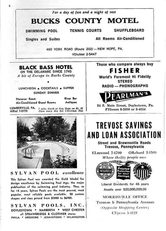 Liberace 1961 playbill, page 6