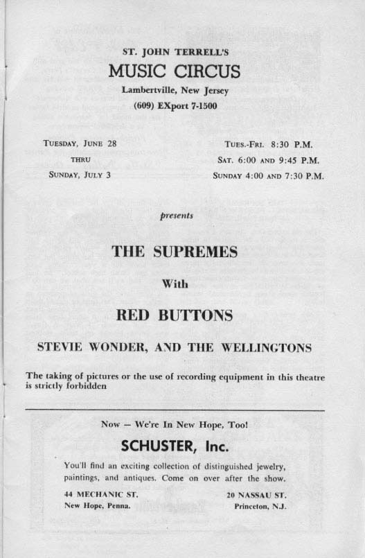 'The Supremes' 1966 playbill, page 2