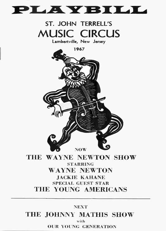 Wayne Newton 1967 playbill, cover