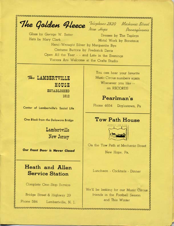 '1949 Season Souvenir Program, page 10