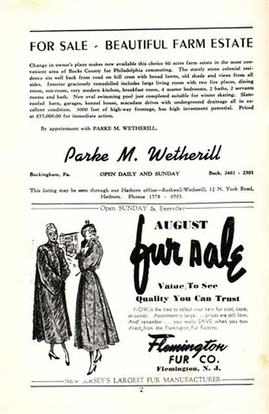 'Brigadoon' 1950 playbill, page 2