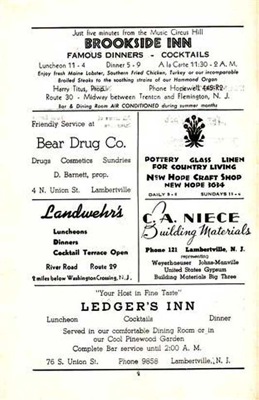 'Brigadoon' 1950 playbill, page 4