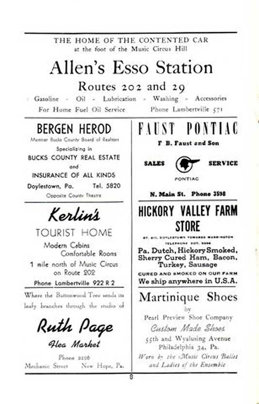 'Brigadoon' 1950 playbill, page 8