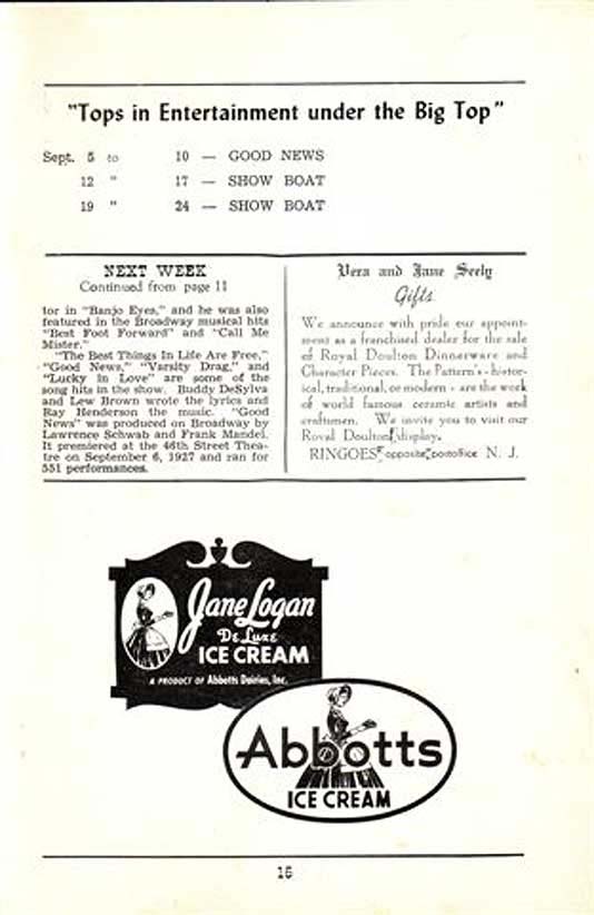 'The Chocolate Soldier' 1950 playbill, page 15