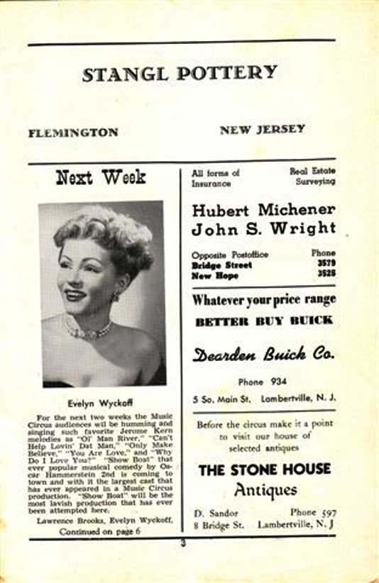 'Good News' 1950 playbill, page 3