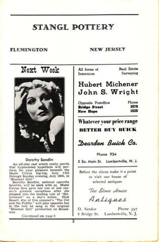 'The Great Waltz' 1950 playbill, page 3