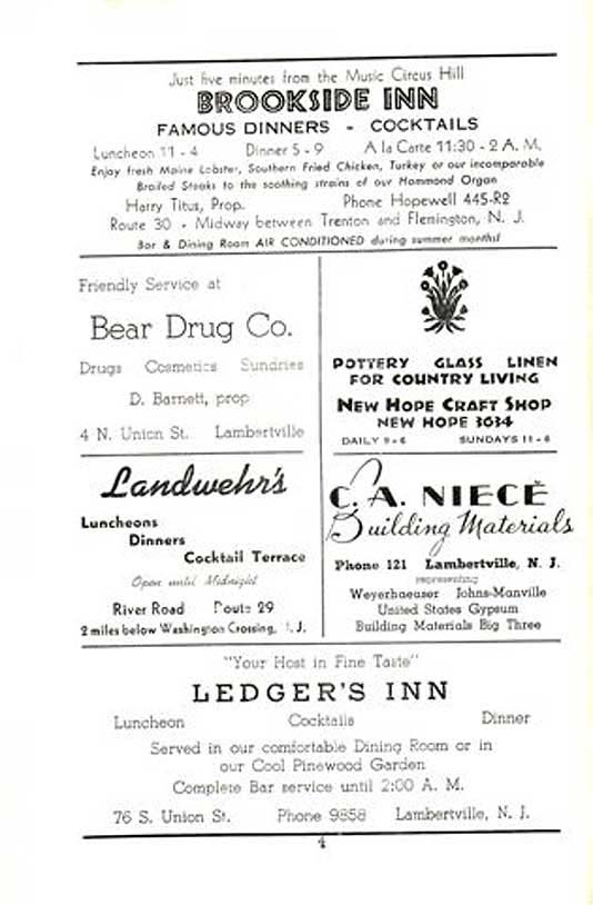 'The Great Waltz' 1950 playbill, page 4