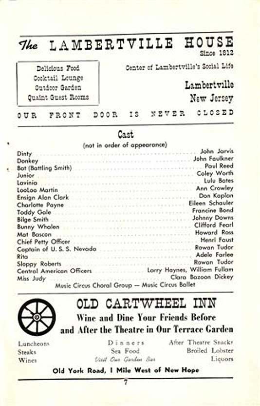 'Hit the Deck' 1950 playbill, page 7