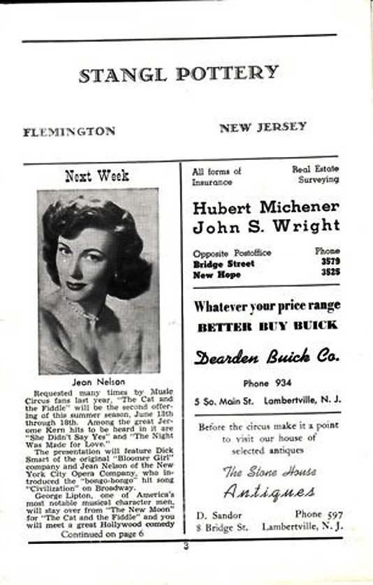 'The New Moon' 1950 playbill, page 3