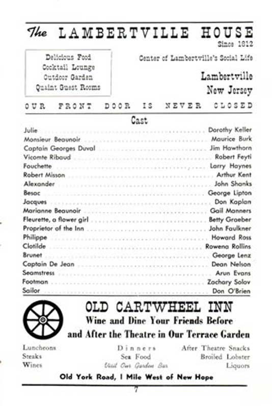 'The New Moon' 1950 playbill, page 7
