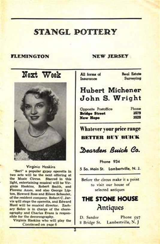 'No, No Nanette' 1950 playbill, page 3