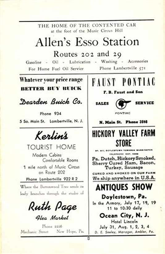 'The Red Mill' 1950 playbill, page 8