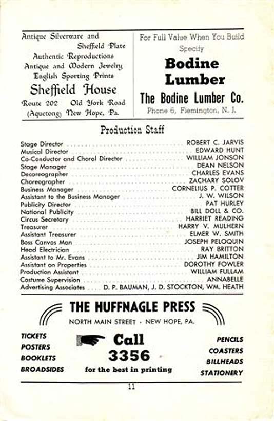 'Rio Rita' 1950 playbill, page 11