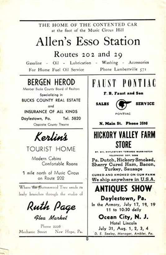 'Rio Rita' 1950 playbill, page 8