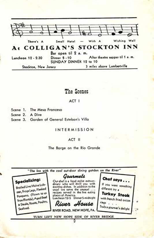 'Rio Rita' 1950 playbill, page 9