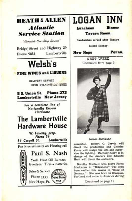 'Sari' 1950 playbill, page 6