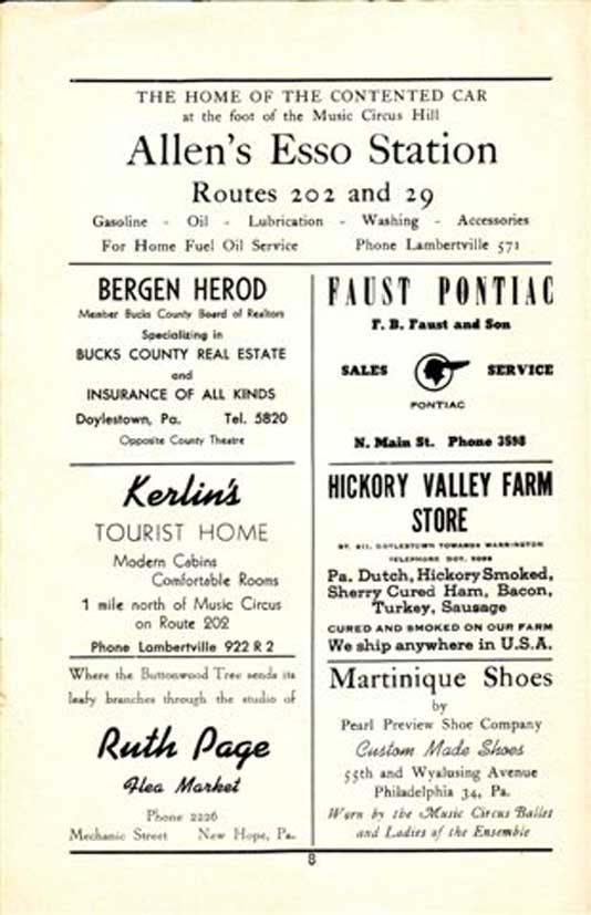 'Show Boat' 1950 playbill, page 8