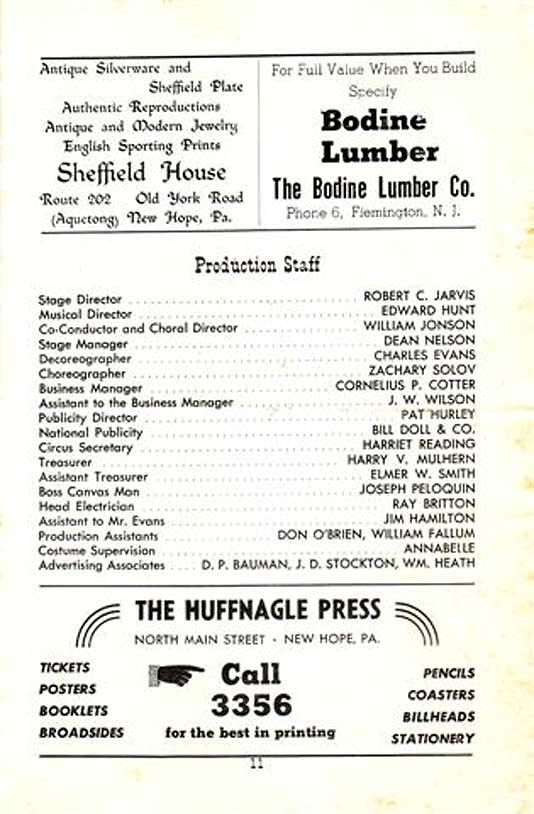 'Song of Norway' 1950 playbill, page 11
