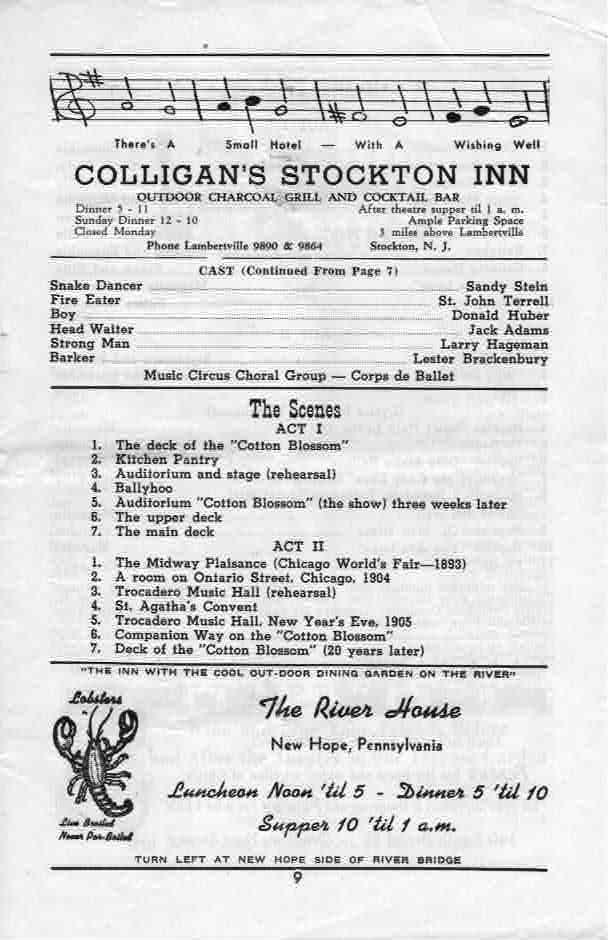 'Show Boat' 1951 playbill, page 8