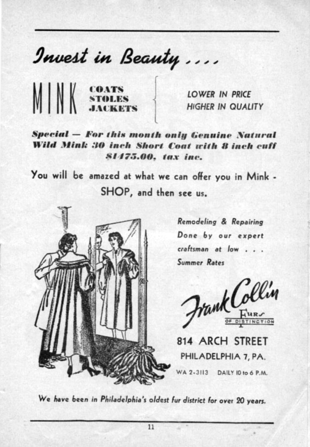 'Carousel' 1952 playbill, page 11