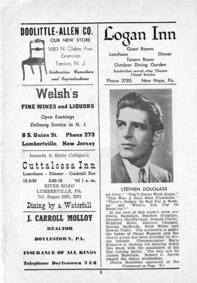 'Carousel' 1952 playbill, page 6