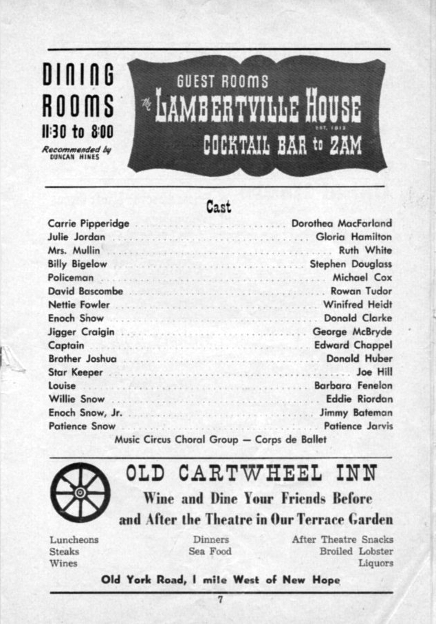'Carousel' 1952 playbill, page 7