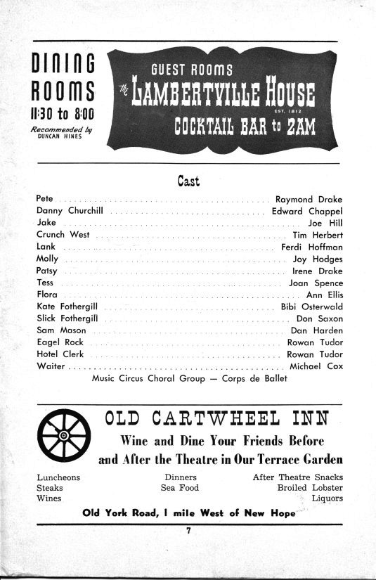 'Girl Crazy' 1952 playbill, page 7