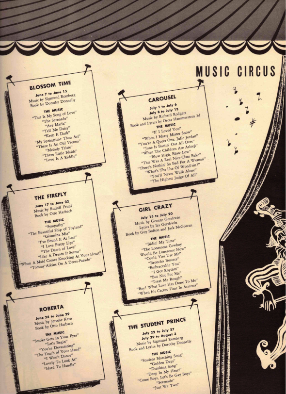 1952 Music Circus Season Souvenir Program, page 8