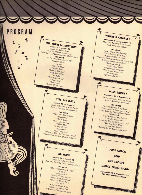 1952 Music Circus Season Souvenir Program, page 9