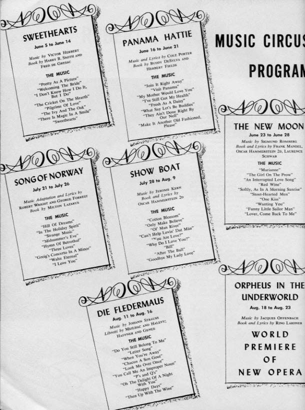 1953 Music Circus Season Souvenir Program, page 10