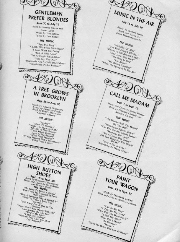 1953 Music Circus Season Souvenir Program, page 11
