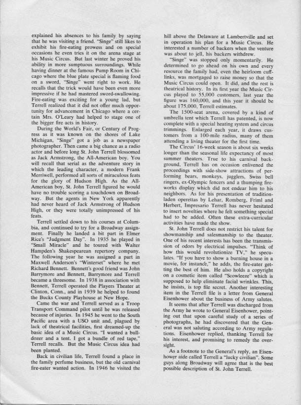 1953 Music Circus Season Souvenir Program, page 6