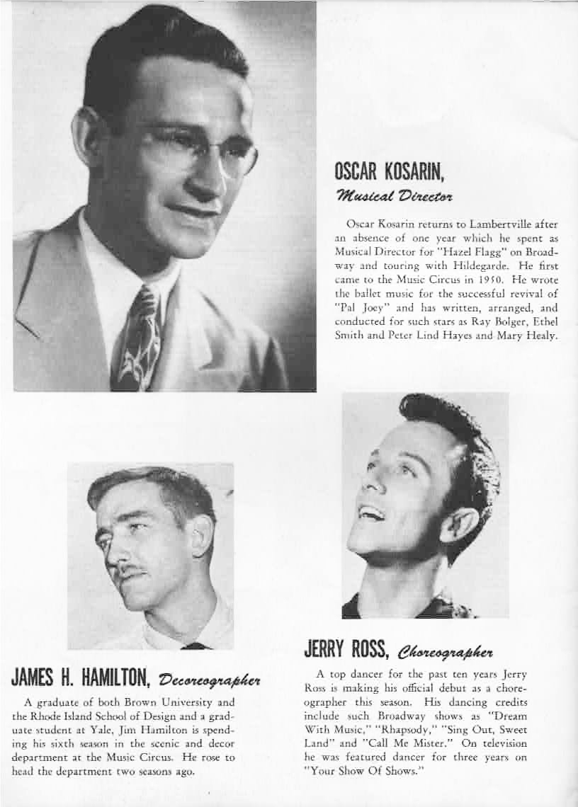 1954 Music Circus Season Souvenir Program, page 16
