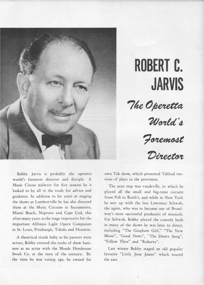 1954 Music Circus Season Souvenir Program, page 6