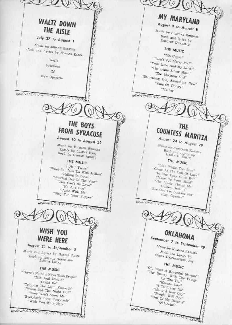 1954 Music Circus Season Souvenir Program, page 9