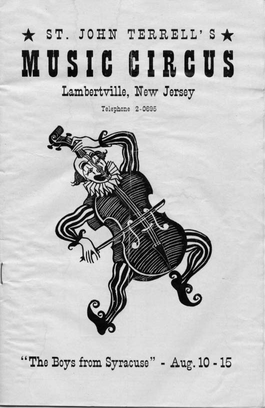 'The Boys from Syracuse' 1954 playbill, cover