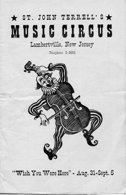 'Wish You Were Here' 1954 playbill, cover