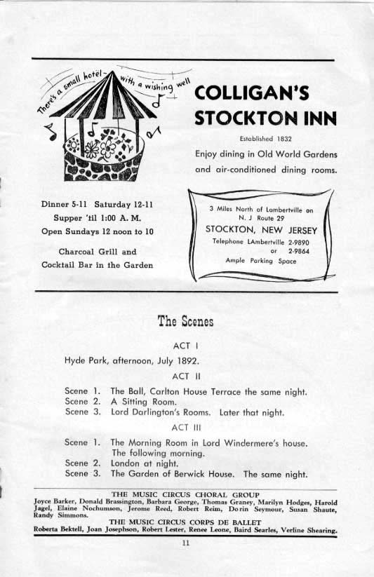 'After the Ball' 1955 playbill, page 11