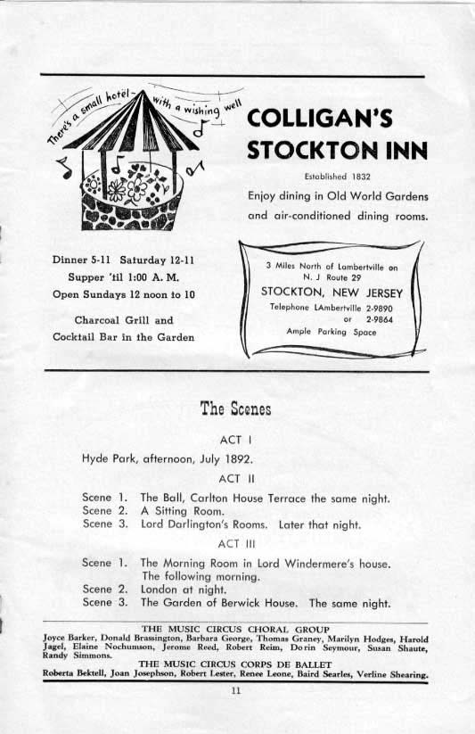 'After the Ball' 1955 playbill, page 11