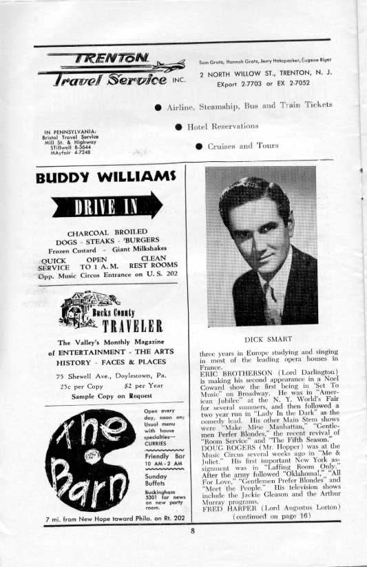 'After the Ball' 1955 playbill, page 8