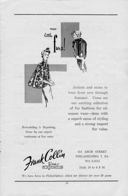 'By the Beautiful Sea' 1955 playbill, page 13