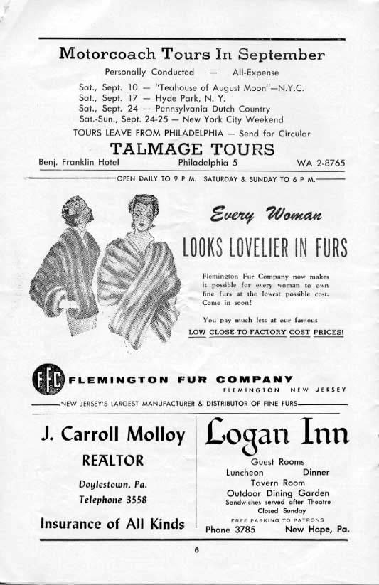 'Kismet' 1955 playbill, page 6