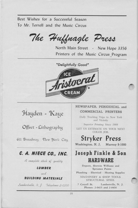 'The Merry Widow' 1955 playbill, page 18