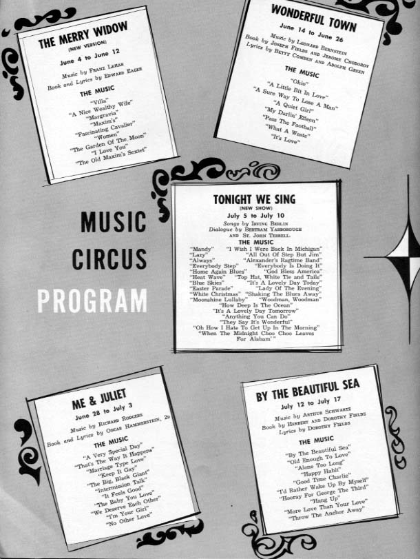 1955 Music Circus Season Souvenir Program, page 10