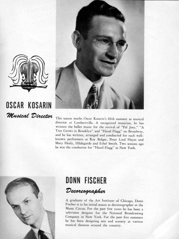 1955 Music Circus Season Souvenir Program, page 9