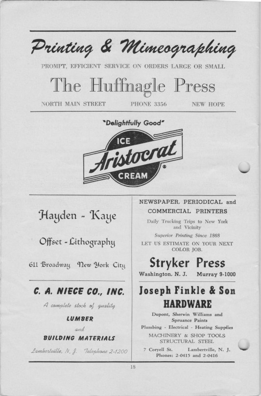 'Wonderful Town' 1955 playbill, page 18