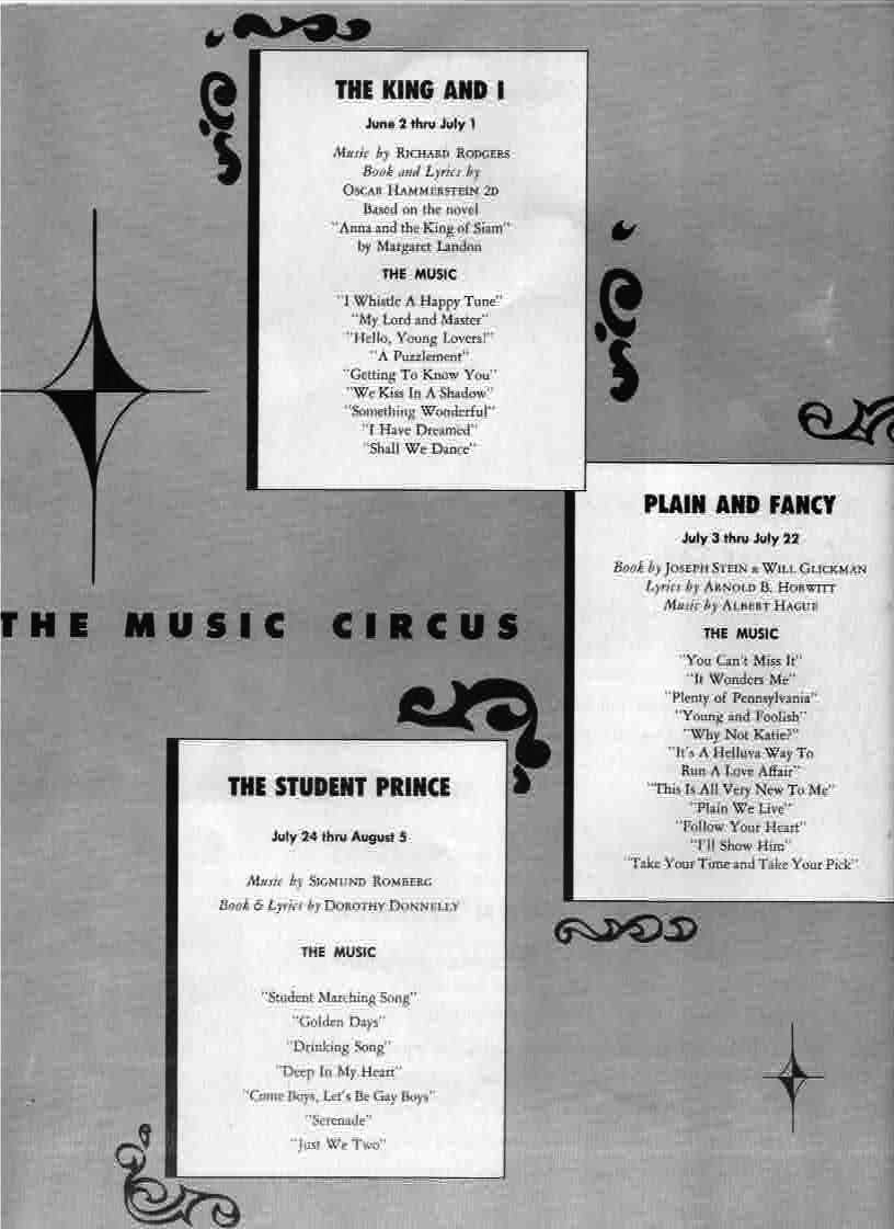 1956 Music Circus Season Souvenir Program, page 10