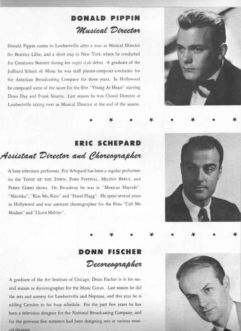 1956 Music Circus Season Souvenir Program, page 9