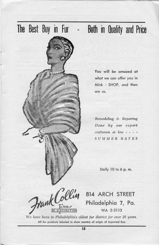 'Annie Get Your Gun' 1956 playbill, page 13