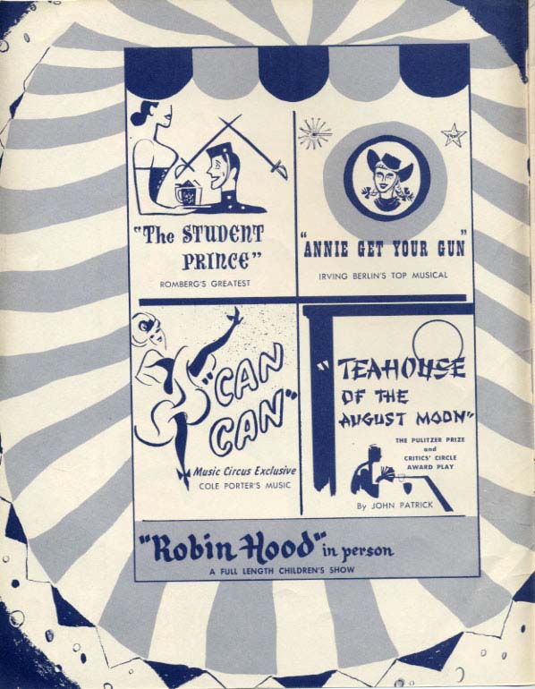 1957 Music Circus Season Souvenir Program, page 1